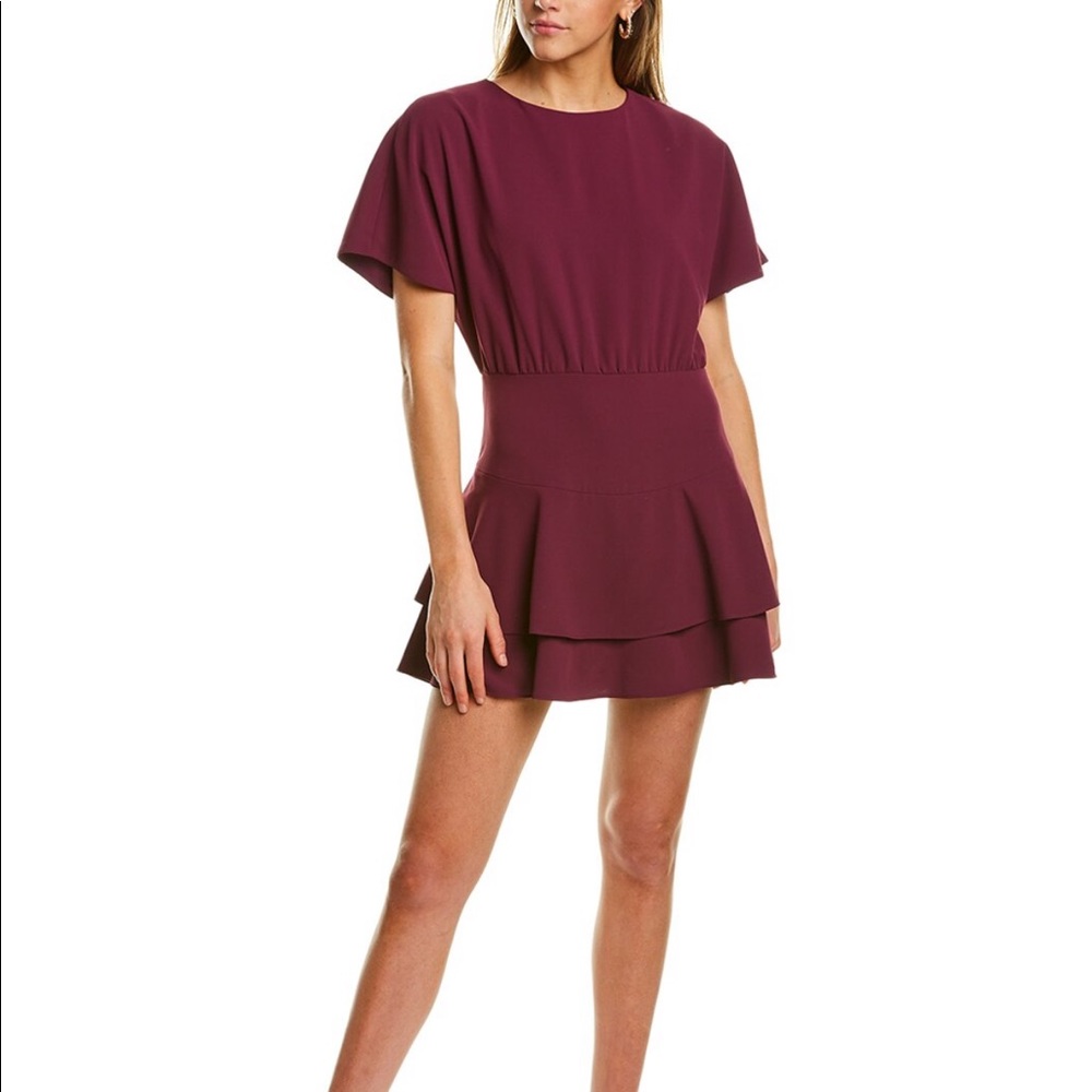 NWT Alice + Olivia Palmira tie dress in boysnberry - size 2